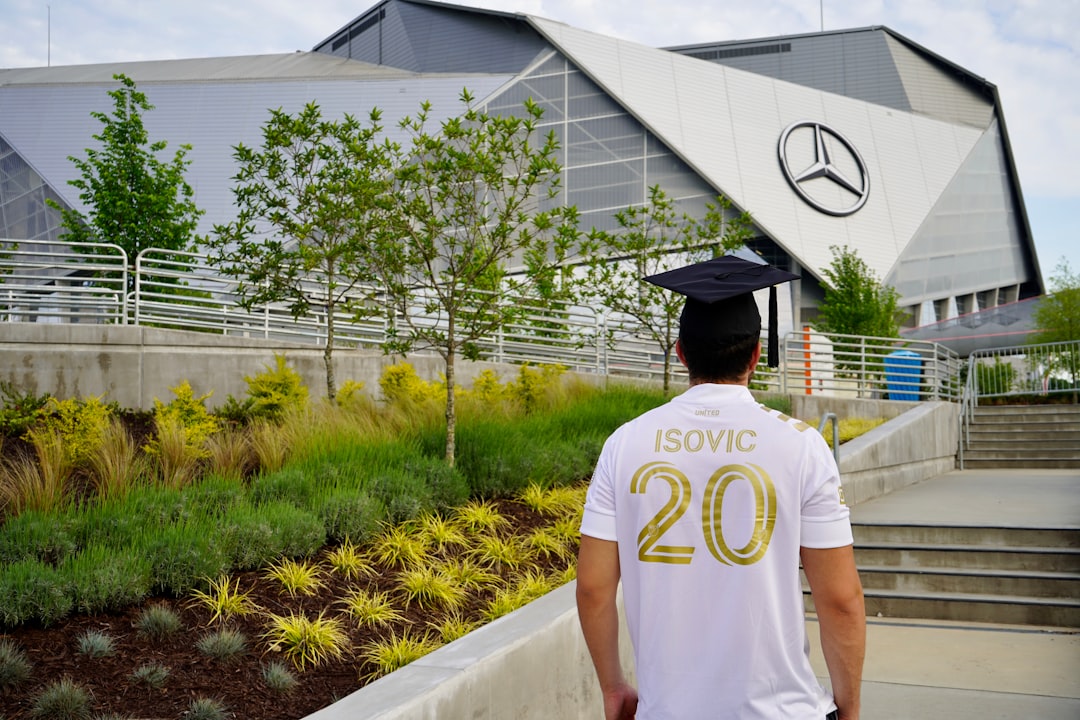 Exterior of Mercedes-Benz Stadium in Atlanta, a host venue for the 2026 FIFA World Cup.