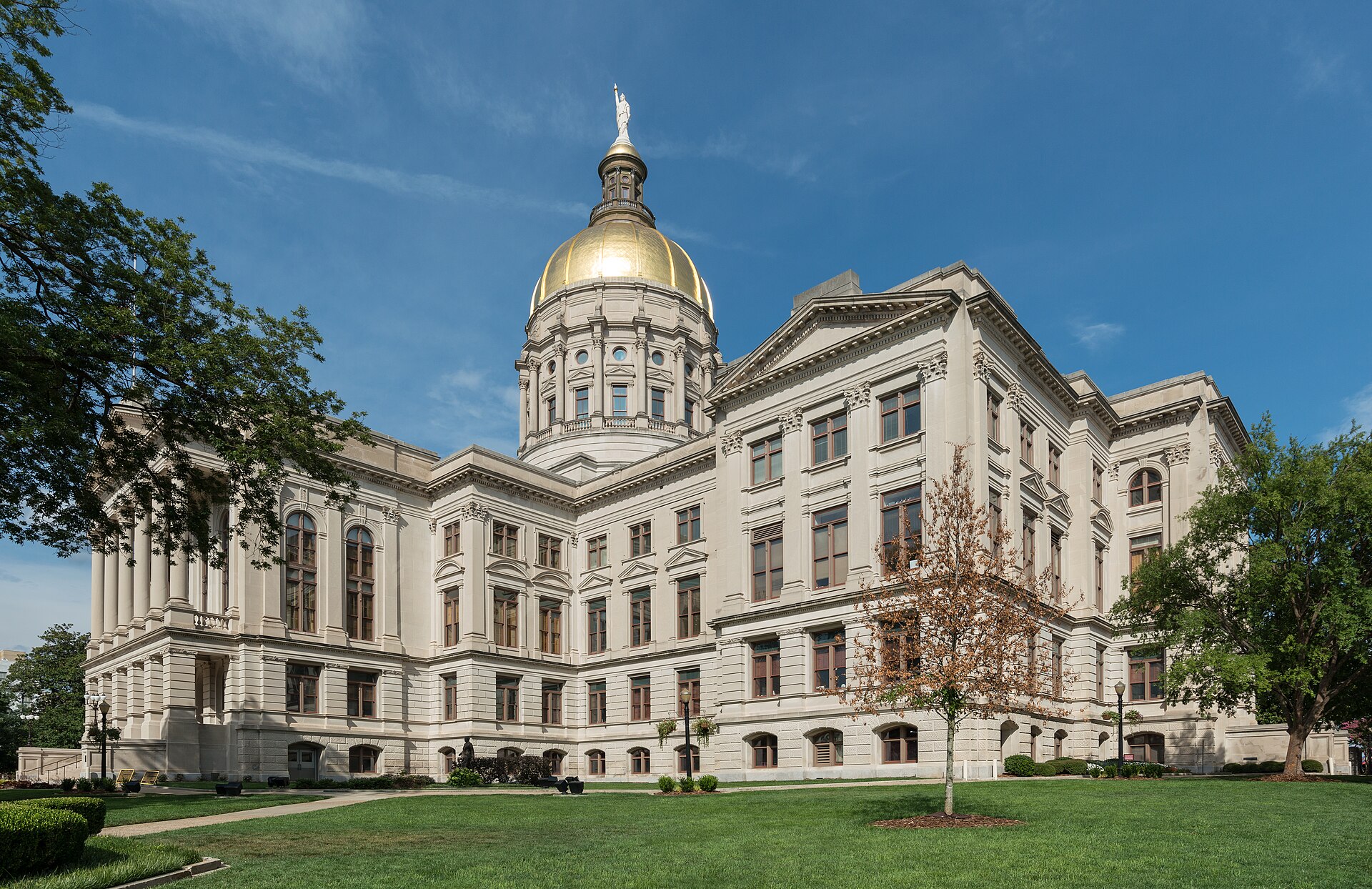 The Georgia State Capitol building in Atlanta, where lawmakers are debating a stalled housing bill affecting renters