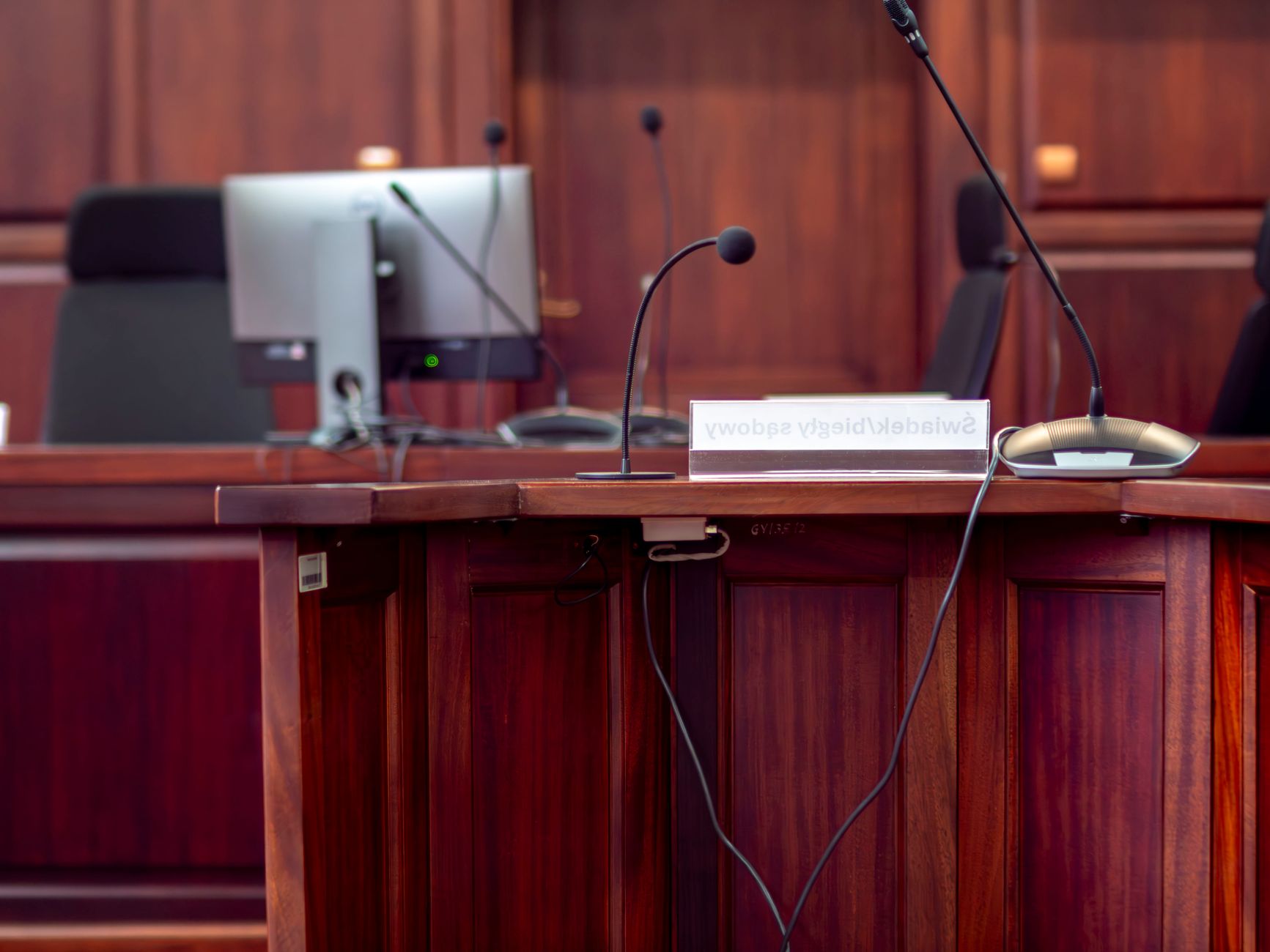 Judges seated in the International Court of Justice courtroom during a hearing on the Gaza genocide case brought by Nicaragua against Germany.