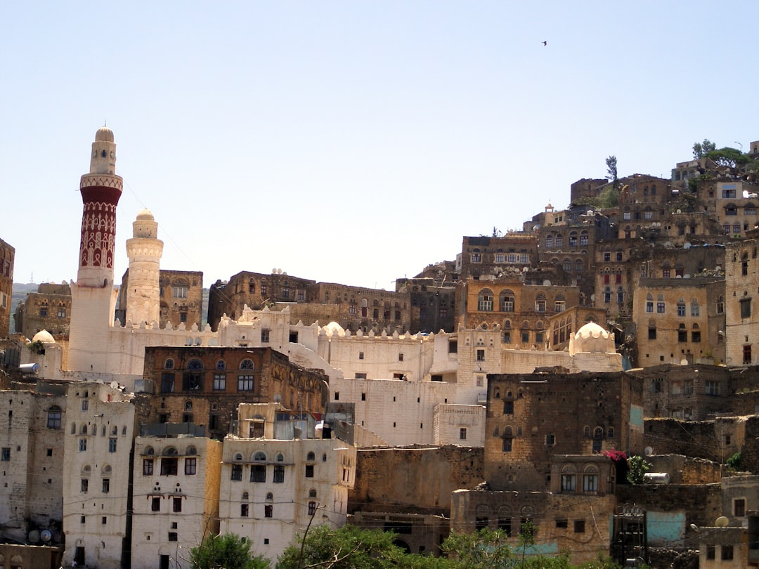 Smoke rising from buildings destroyed by an American airstrike in Yemen.