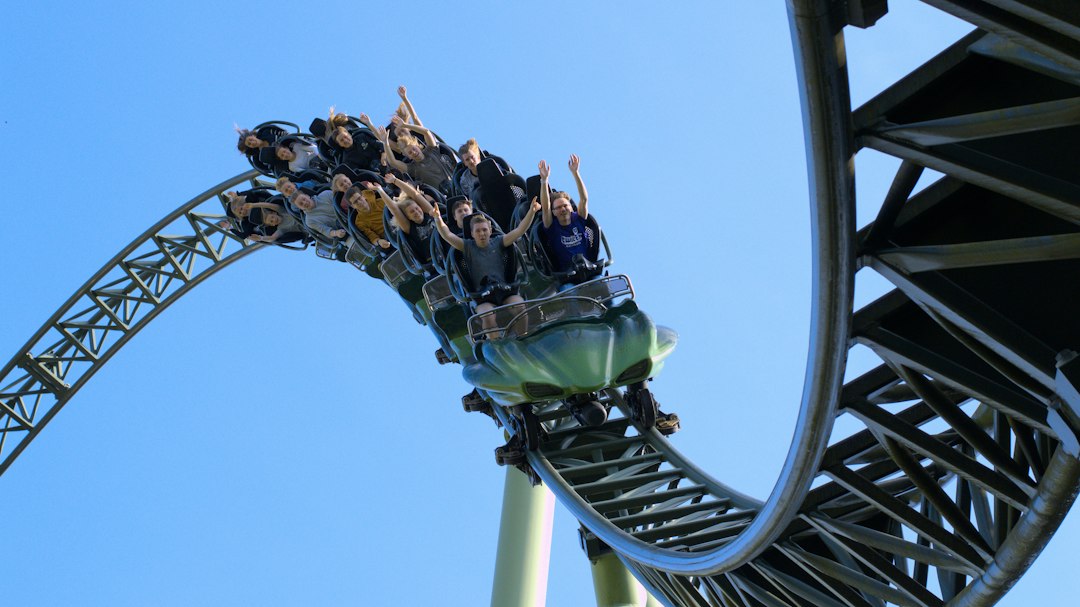 Roller coaster at Six Flags Over Georgia amusement park in Austell after a fatal incident led to nine ride closures.